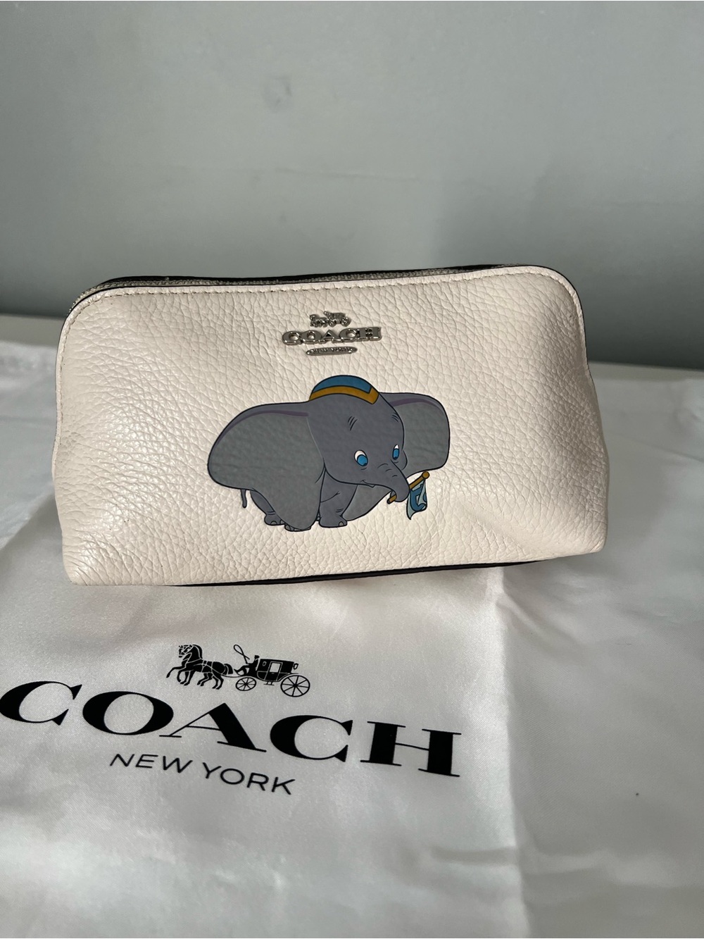 Disney X Coach Limited Edition Cosmetic Bag With Dumbo